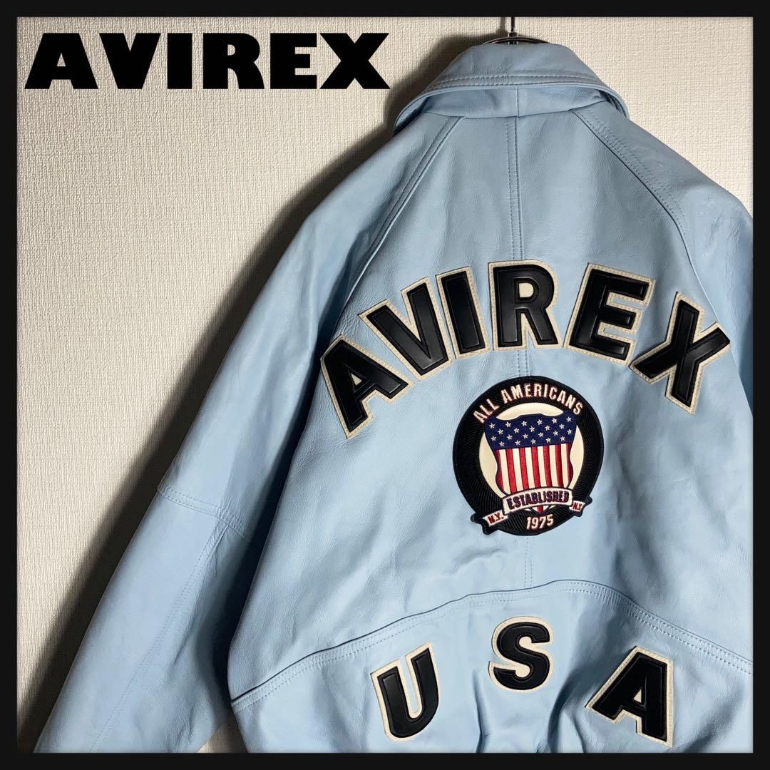 Kaneee KEIJU着用 AVIREX レザージャケット 羊革 ラッパー