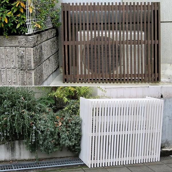 室外機カバー 大型 大きいサイズ ワイド 木製 エアコンカバー 日よけ 省エネ 節電 sms mac 1100