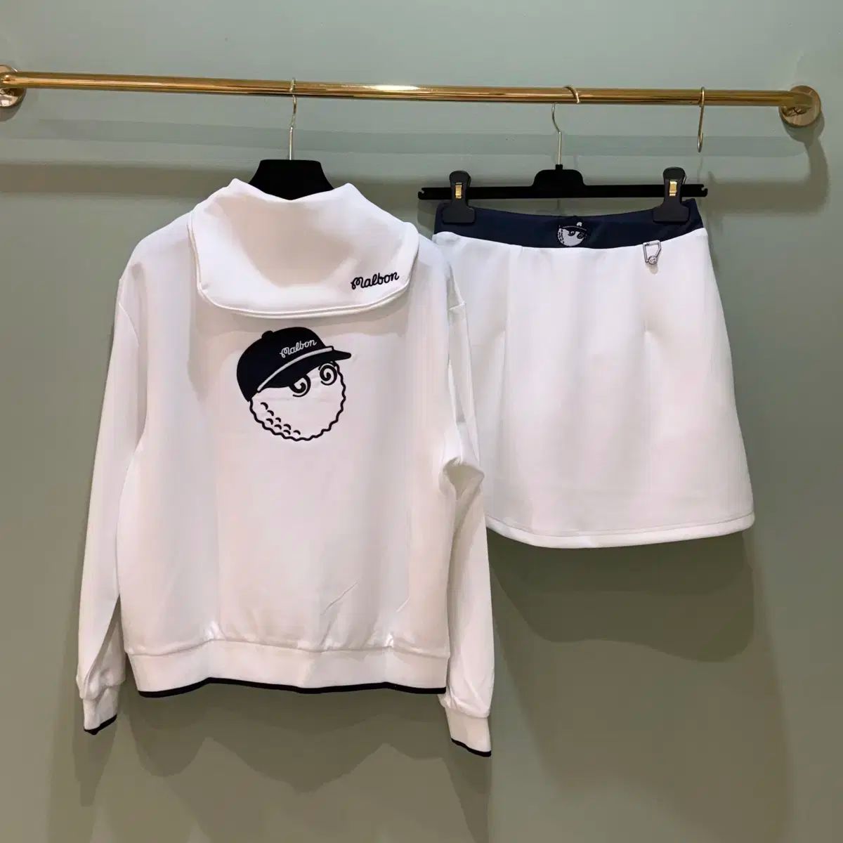 MALBON GOLF マルボンゴルフ ゴルフウェア ホワイト 上下セット セット