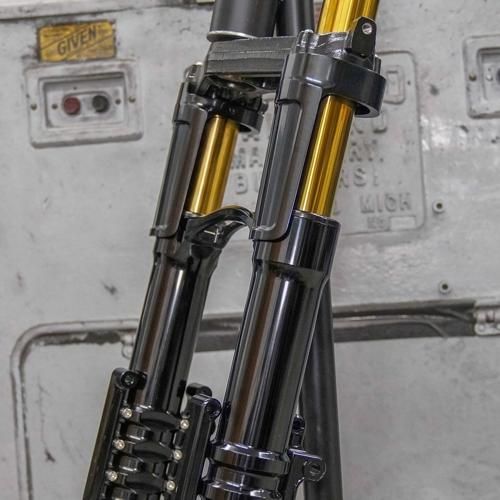 METHOD バガーフォークガード ゴールド 2014～25年ツーリング、トライクモデル（但し2023年以降FLHXSE、FLTRXSE、2024年以降FLTRXSTSEは除く）