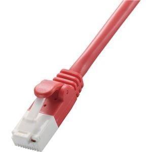 （まとめ） エレコム Cat6対応ツメ折れ防止LANケーブル レッド 3m LD-GPT／R3／RS 1本 〔×10セット〕