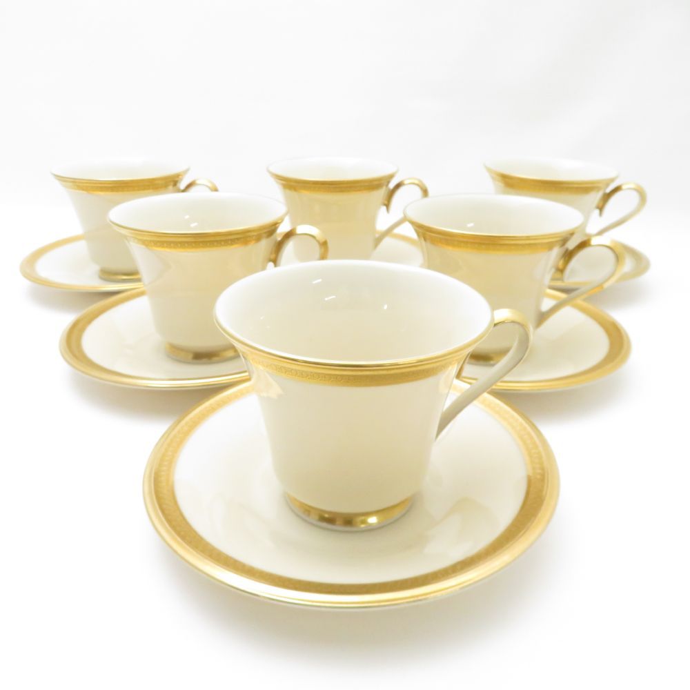 LENOX レノックス ARISTOCRAT コーヒーカップ＆ソーサー 6客 セット SY12431F2