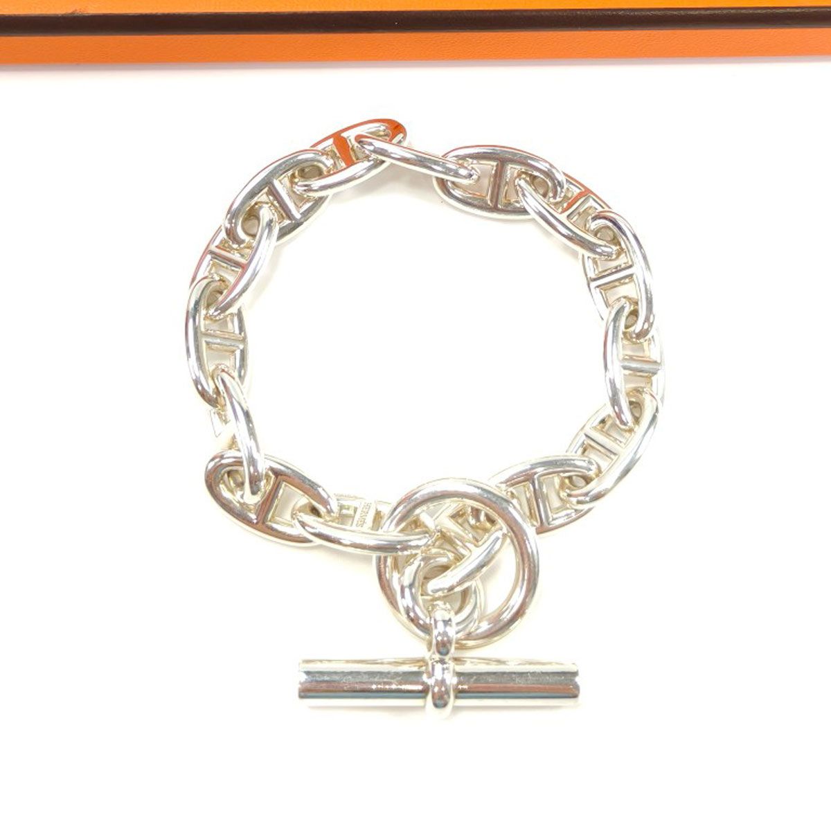 HERMES エルメス ブレスレット シェーヌダンクル GM 15コマ シルバー 