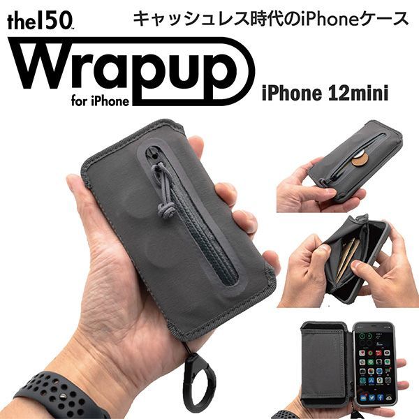 【メーカー直送】スマホケース Wrapup for iPhone 12 mini‐ラップアップ キャッシュレス 小銭入れ 札入れ 名刺入れ カードケース