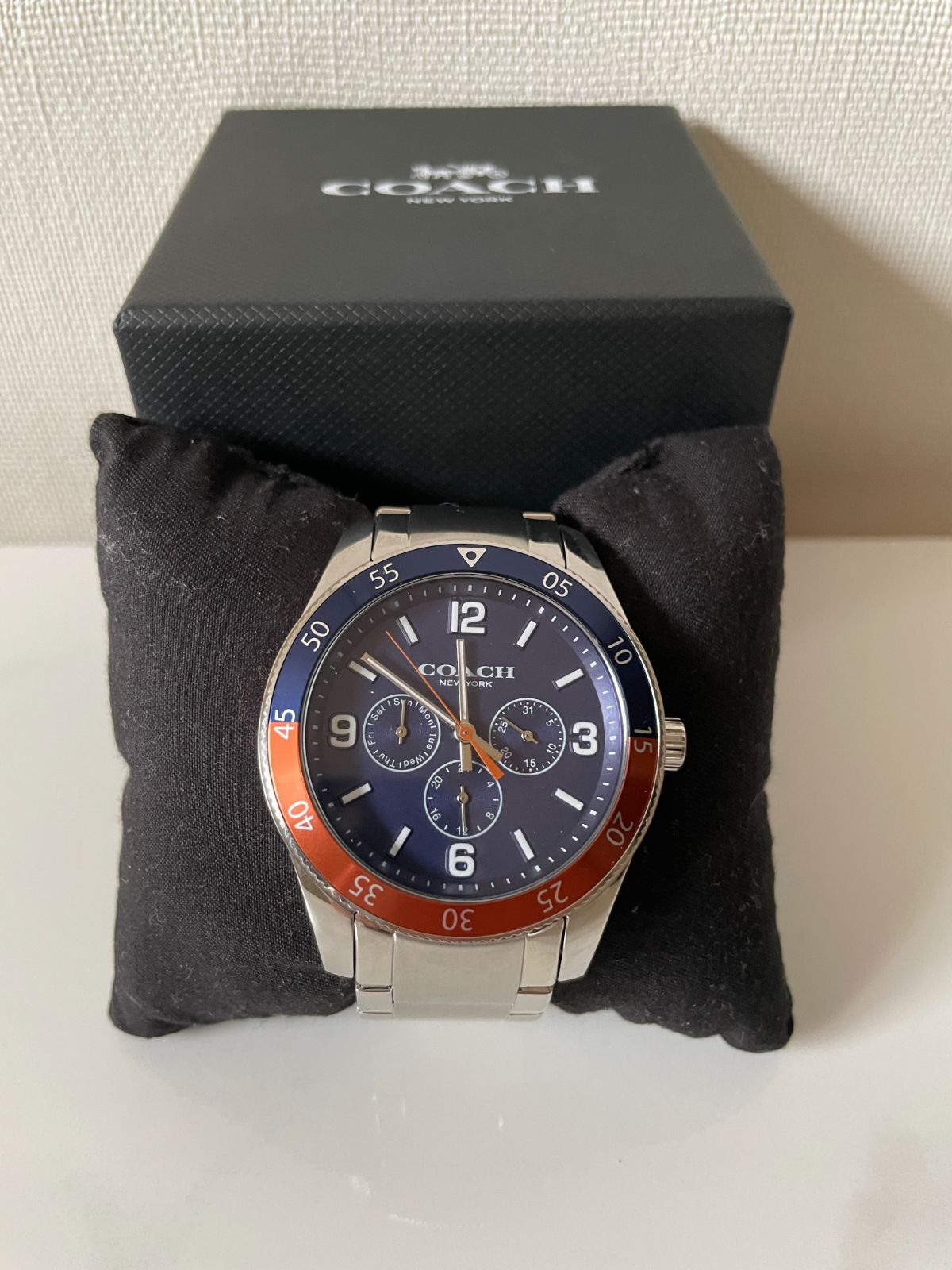 美品】COACH CASEY 42MM SS BEZEL BRACELET コーチ ケイシー ウォッチ 