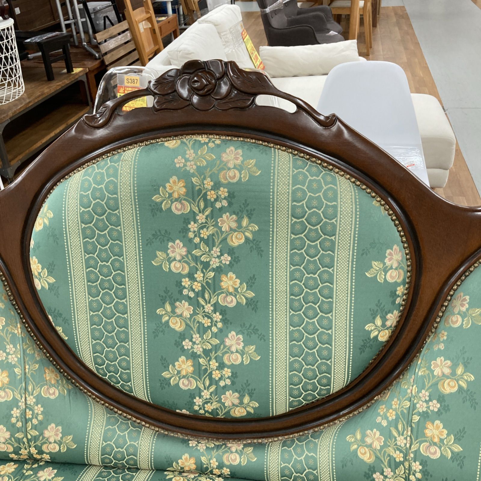 名古屋市近郊送S180 ⭐ 輸入家具 アンティークソファ おそらく