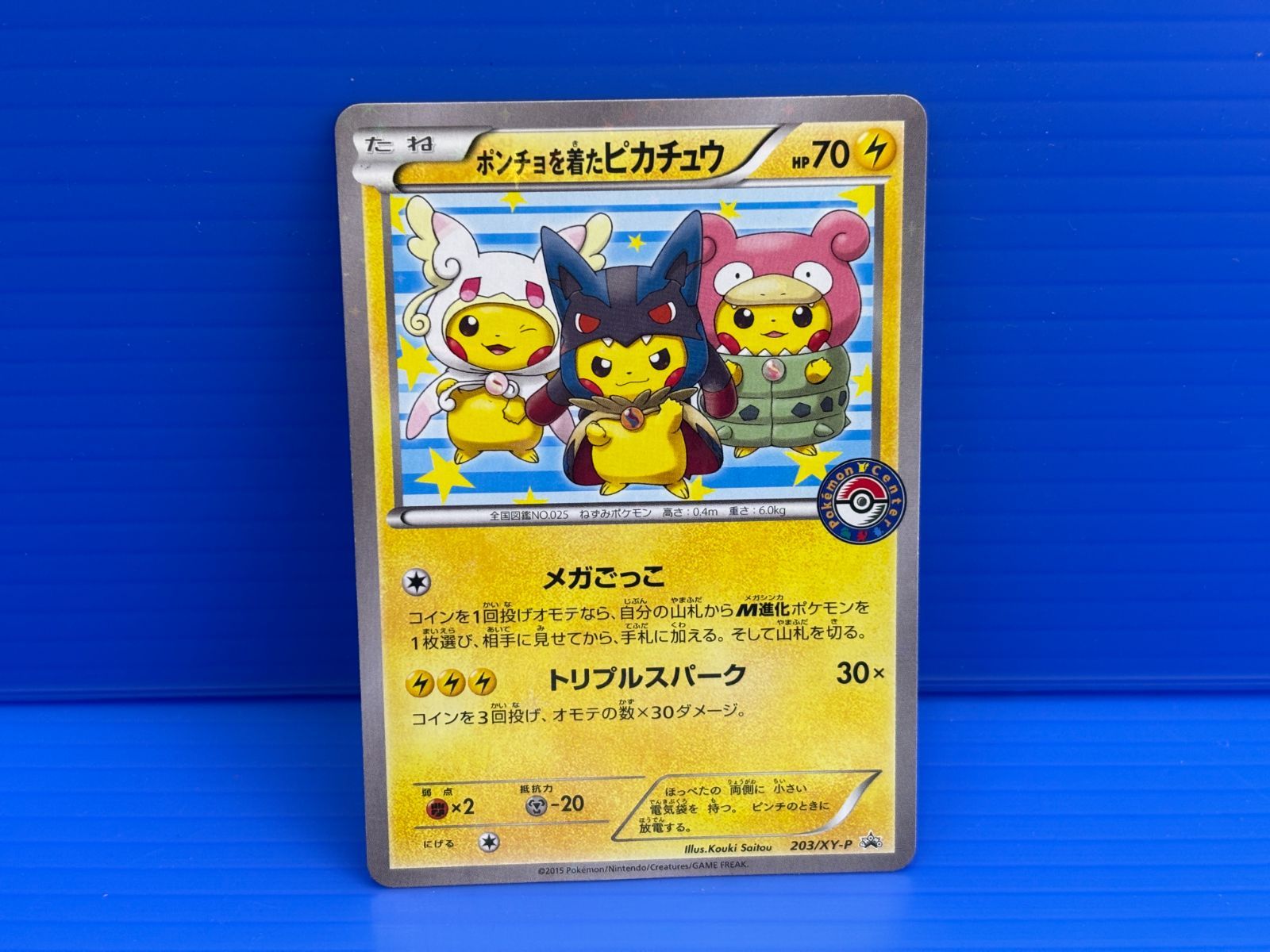 盛岡56-00040】ポンチョを着たピカチュウ 203/XY-P【/パケ】