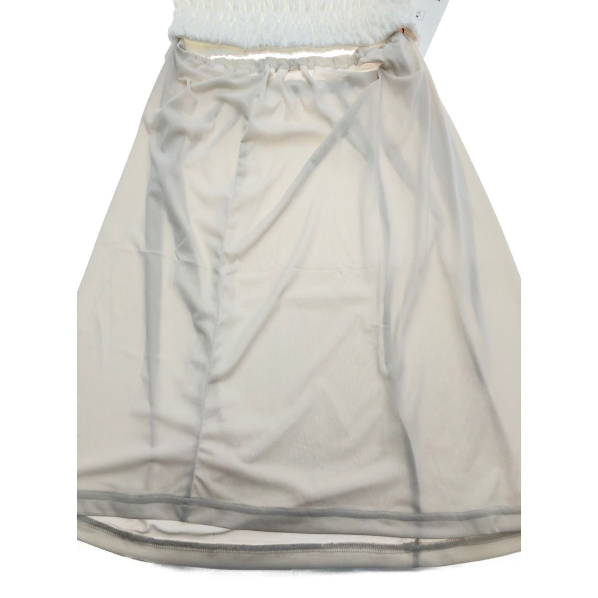 □□MAISON SPECIAL ダイヤシャーリングスカート　Freeサイズ 21221515201 ホワイト