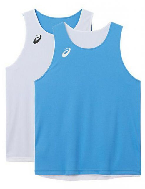 asics アシックス REVERSIBLETOP サックスブルー L 2063A204 404 | スポーツ スポーツウェア バスケットボール リバーシブルシャツ ゲームシャツ 袖なし ノースリーブ 吸汗速乾 ユニセックス キッズ ス
