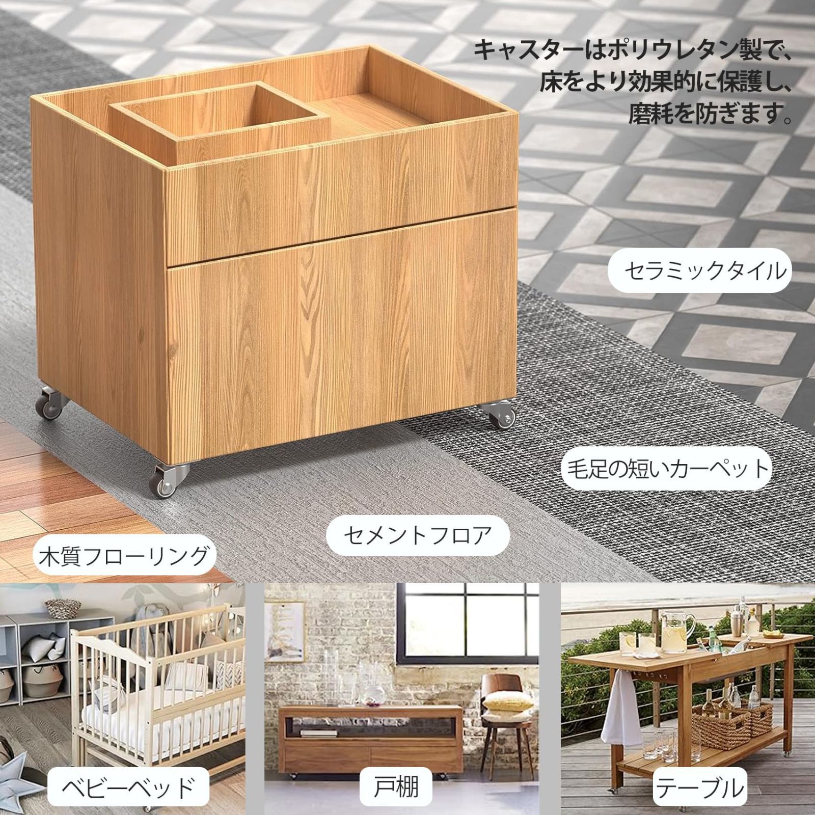 人気商品】ミュートシリーズ 交換用キャスター 自在キャスター DIY家具