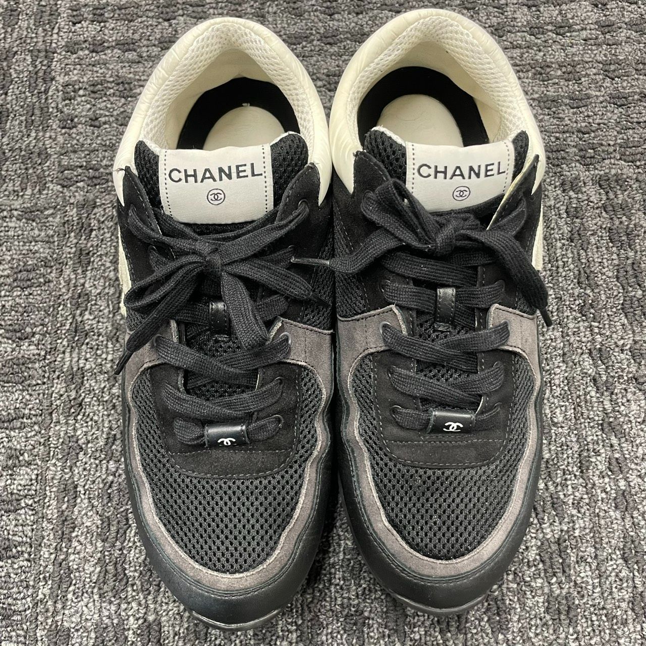 CHANEL】シャネル サイズ43 スニーカー W G38301 #43 黒 メッシュ