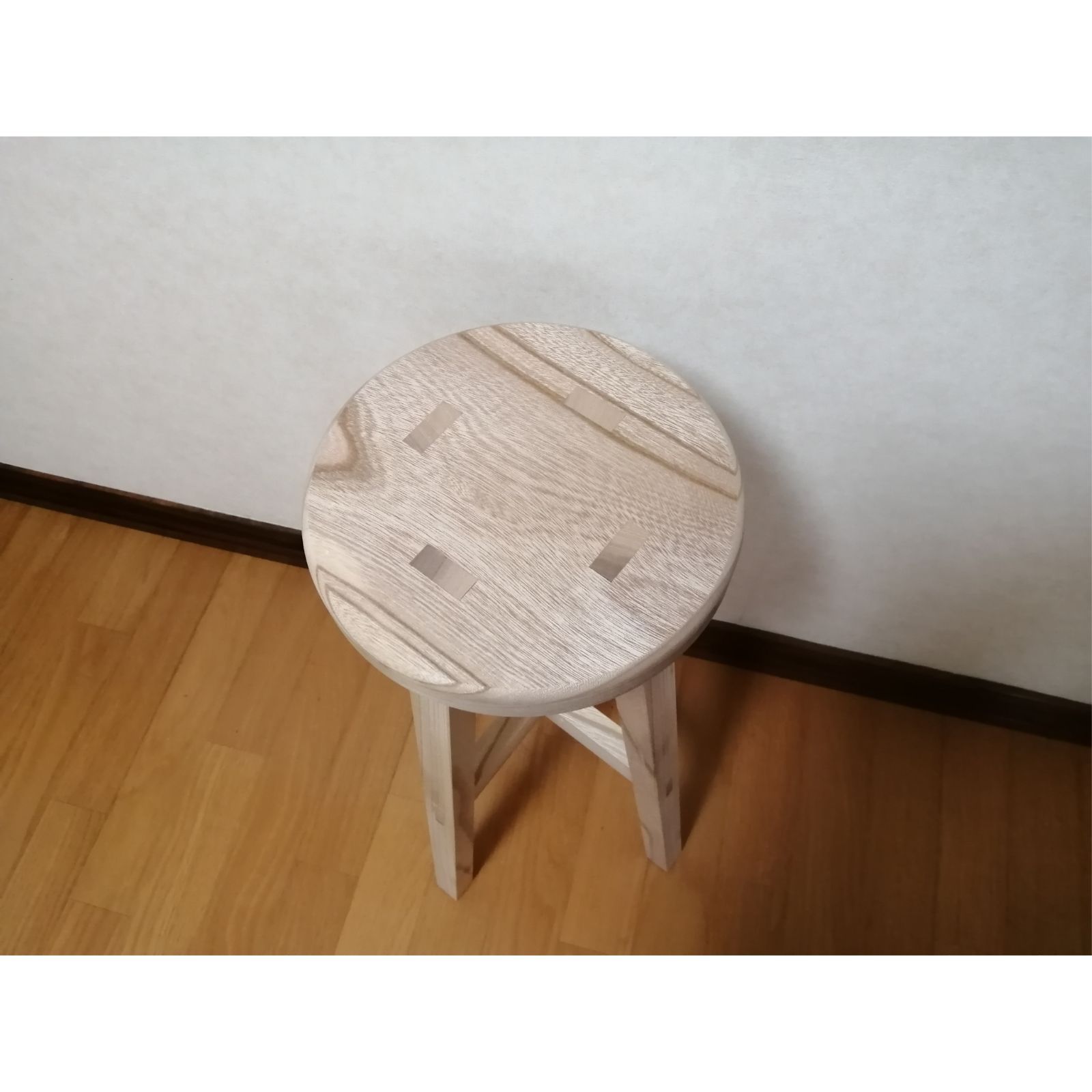 欅材スツール 高さ47cm 丸椅子 stool - スツールショップ - メルカリ