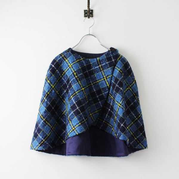 極美品 保管品 2021AW mina perhonen ミナペルホネン za3875 mina perhonen tartan ケープドレス  40/ブルー【2400013282406】 - メルカリ