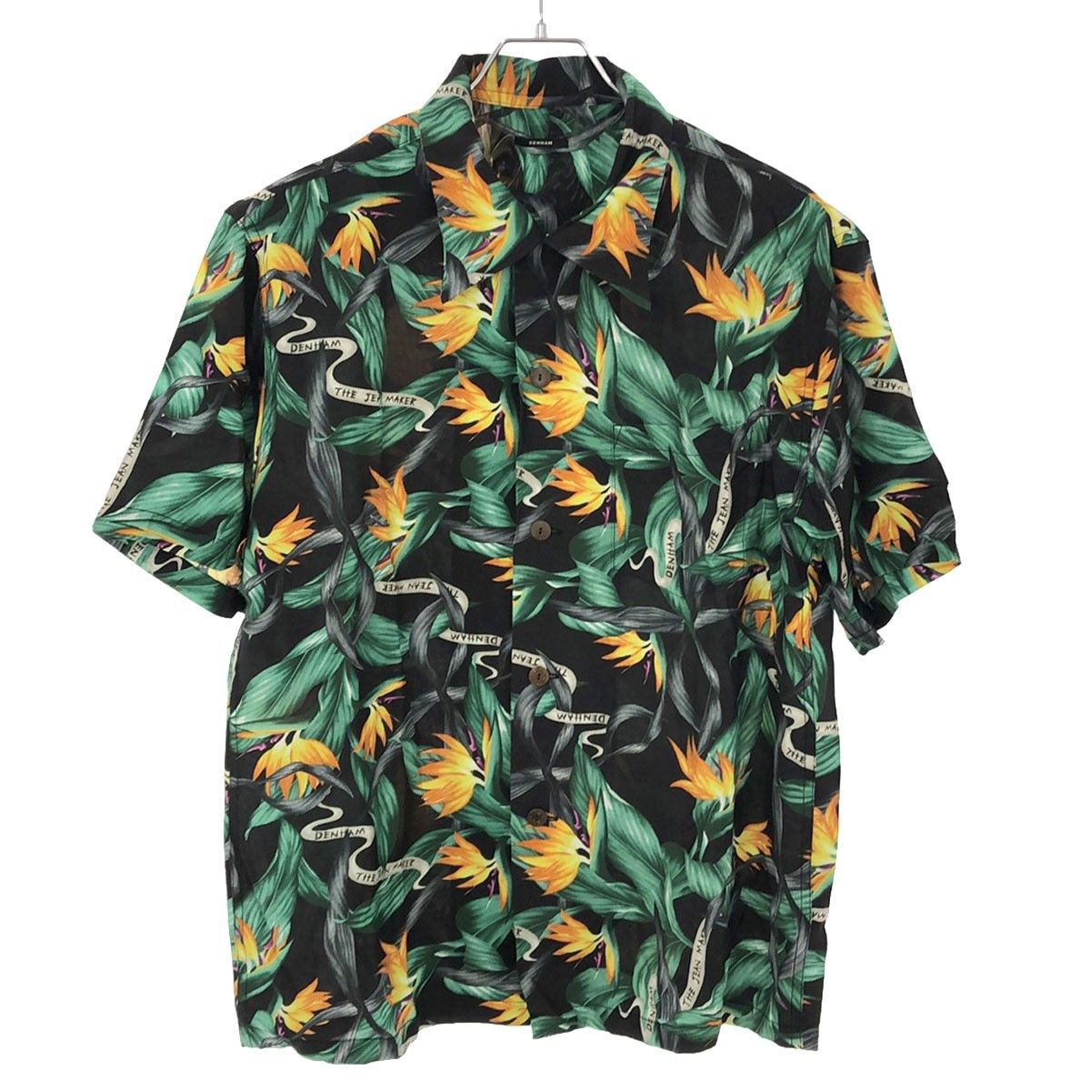 DENHAM デンハム ALOHA SHIRT AS アロハシャツ ブラック S 27191-4 