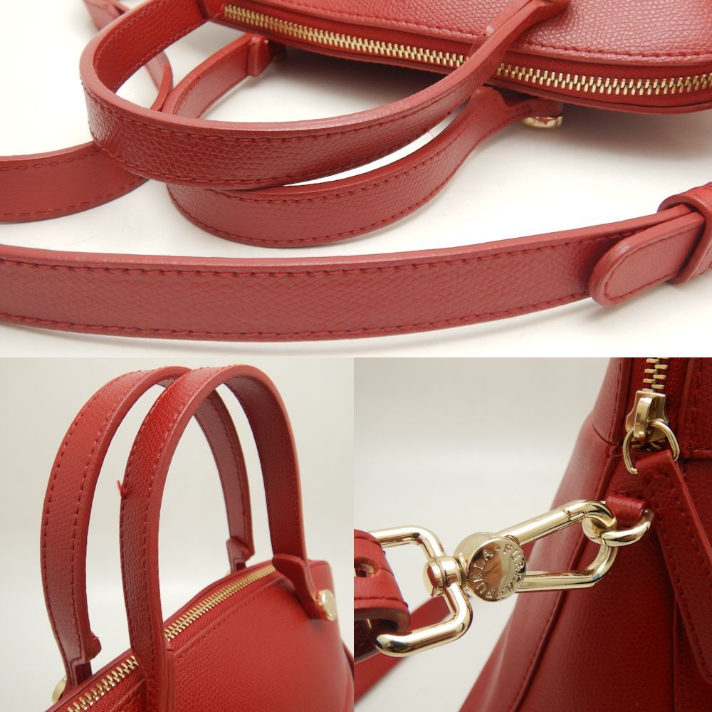 Furla フルラ パイパー ハンドバッグ 2WAY レザー レッド/251886【中古  