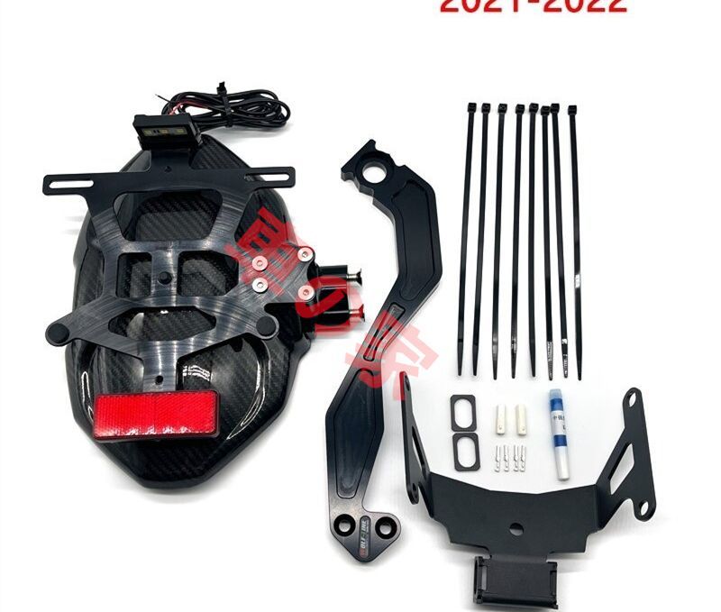 HONDA ホンダ CB650R 2019-2025 カーボンファイバー リア フェンダー マッドガード ナンバープレート付き LEDライト BRIGHTFACE_UK