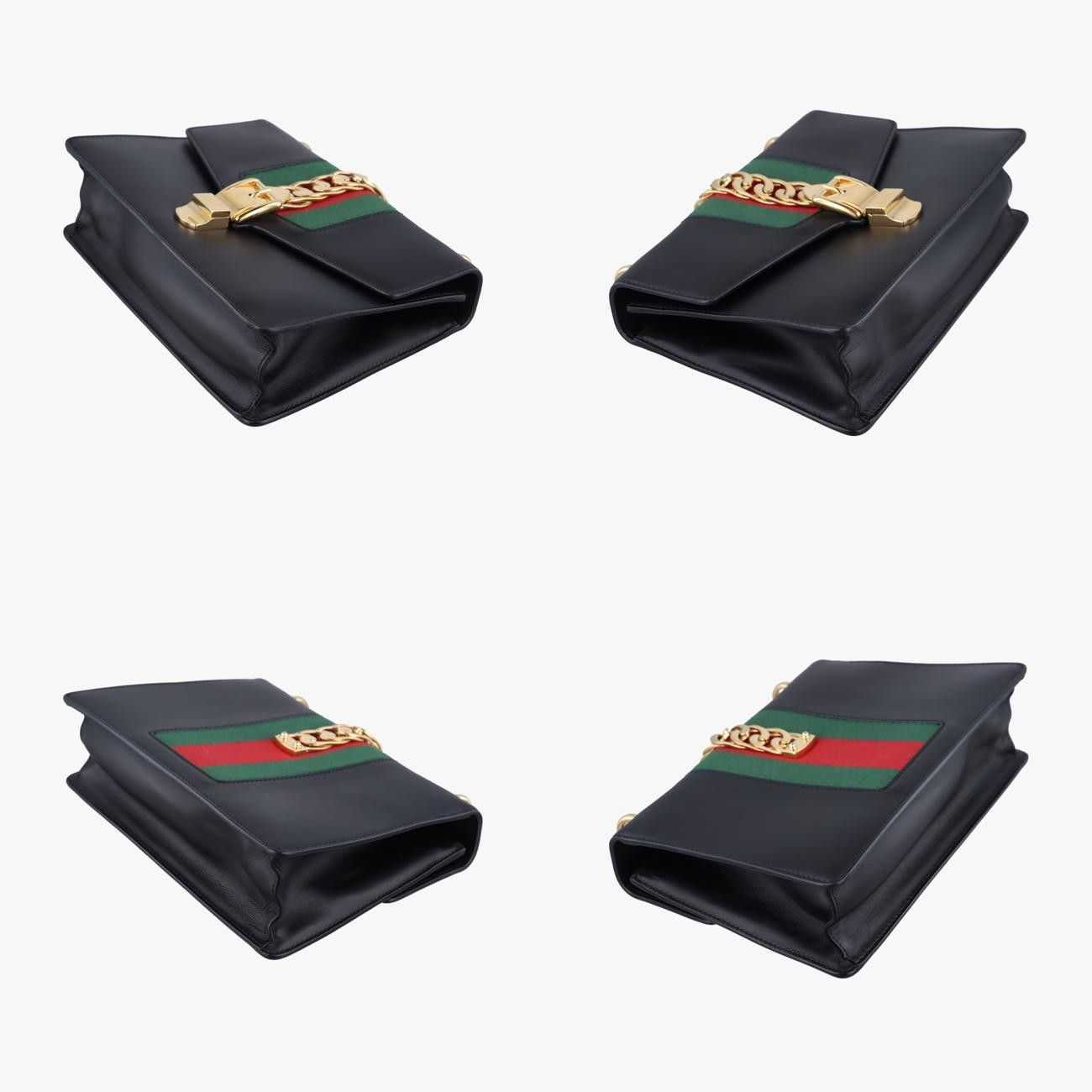 グッチGucciシルヴィ ブラック×グリーン×レッド