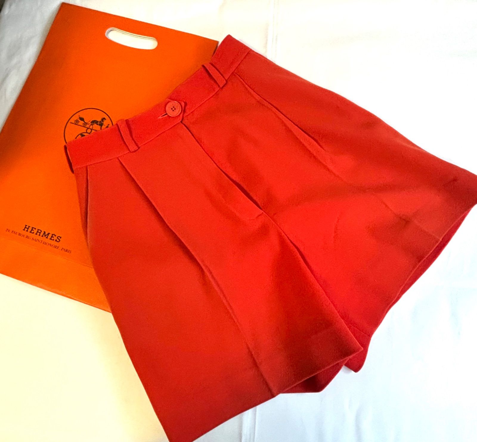 エルメス HERMES ショートパンツ サイズ38 LAINE wool MADIN FRANCE ...