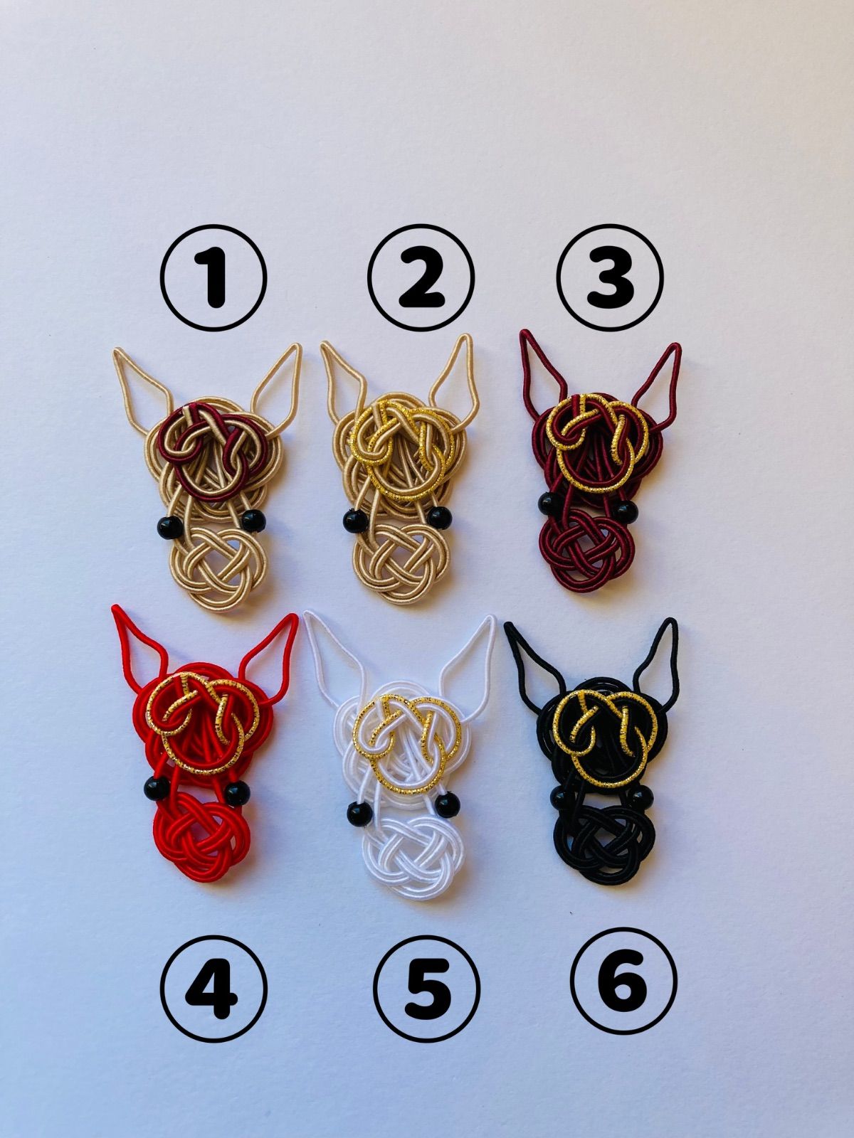 水引パーツ　午　40個 ⑧お買い得 水引 水引パーツ 2重 あわじ結び 40個まとめ売り ミックス