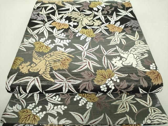 平和屋着物●両面　全通柄袋帯　唐織　桐竹鳳凰　金銀糸　正絹　逸品　DAAS3554ps 平和屋着物○両面 全通柄袋帯 唐織 桐竹鳳凰 金銀糸 正絹 逸品