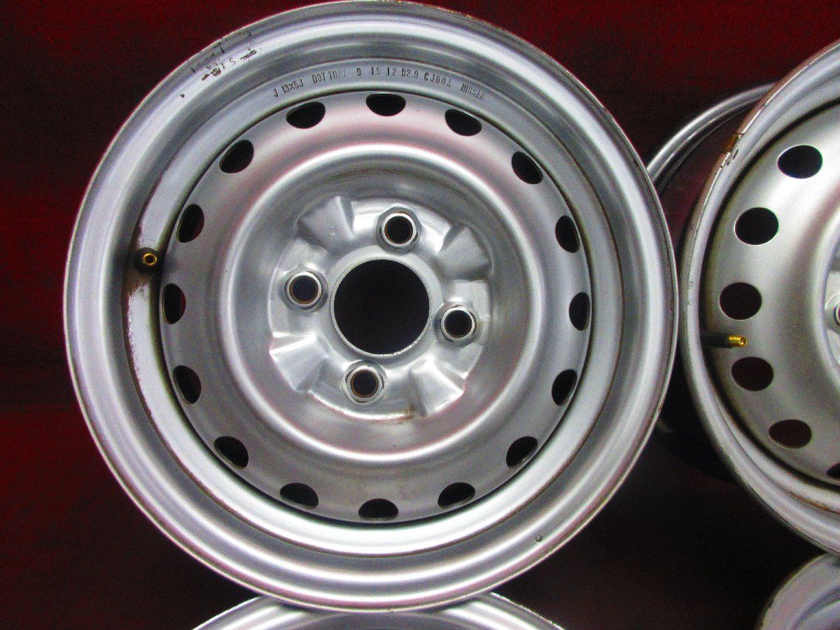 スチール ホイール 4本 日産 ADバン NV150 Y12 純正 13×5J 4穴100 40 ハブ径 60 AD エキスパート ADワゴン NV150 AD◆51929H