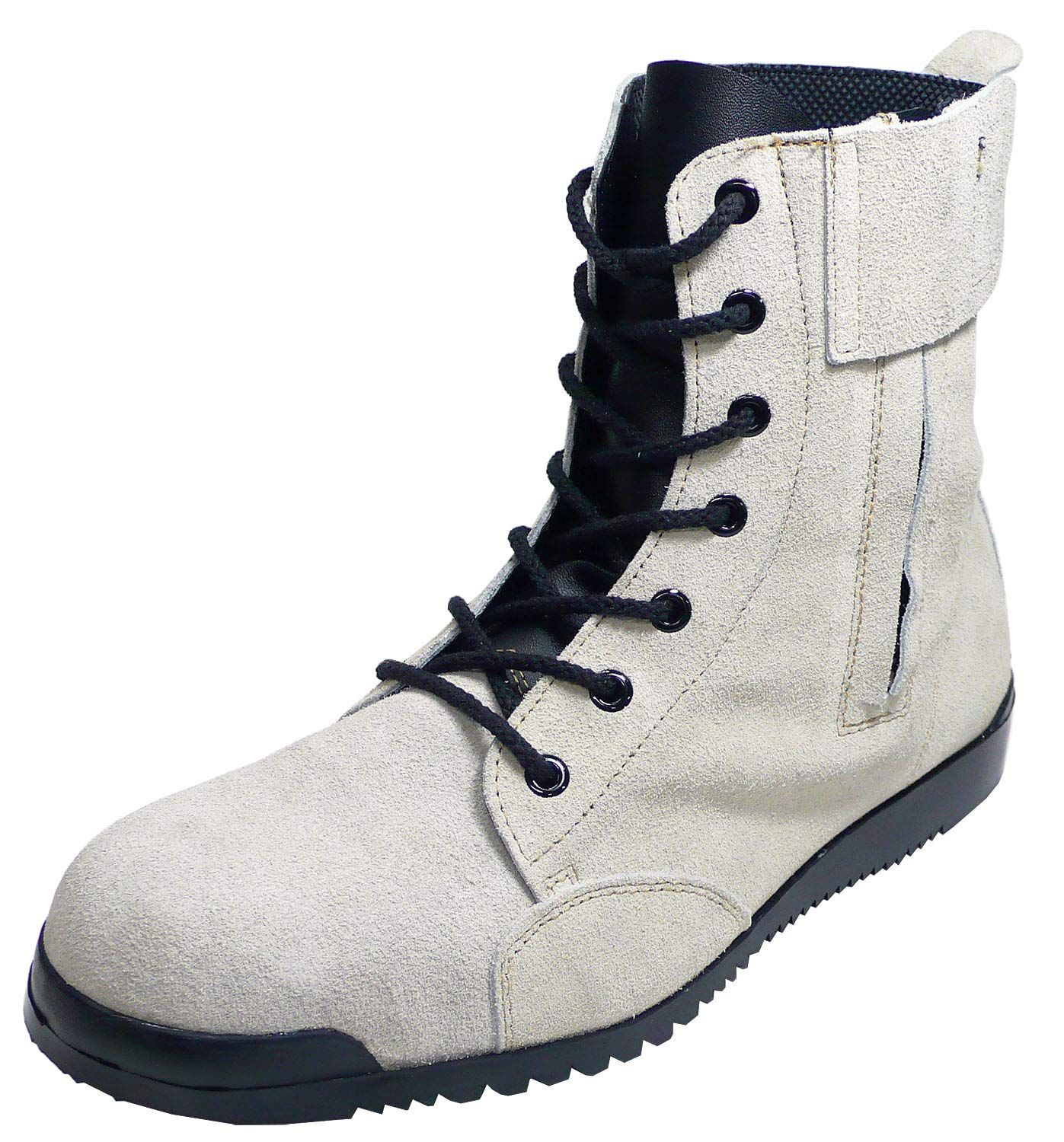 ノサックス みやじま鳶安全靴 踏み抜き防止鉄板入 JIS規格品 八分丈 Nosacks 26.5cm 月白 シルバーグレー 月白 シルバーグレー 26.5 cm