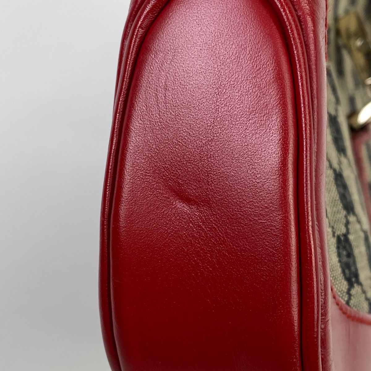 GUCCI ジャッキー ワンショルダーバッグ GGキャンバス レッド