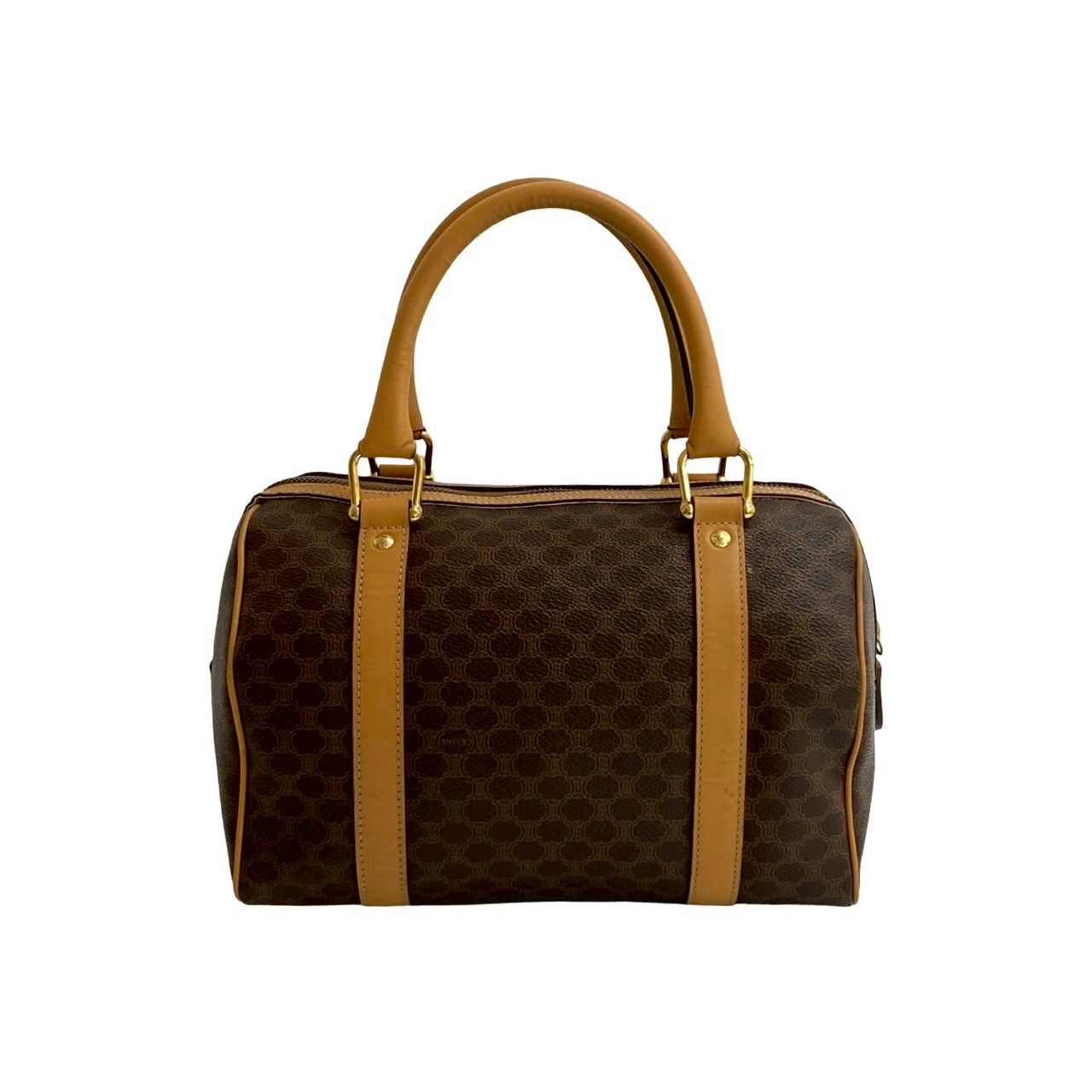 極 美品 セリーヌ マカダム ブラゾン 柄 レザー ミニ トートバッグブラウン. 極 美品 希少品 CELINE セリーヌ ヴィンテージ マカダム