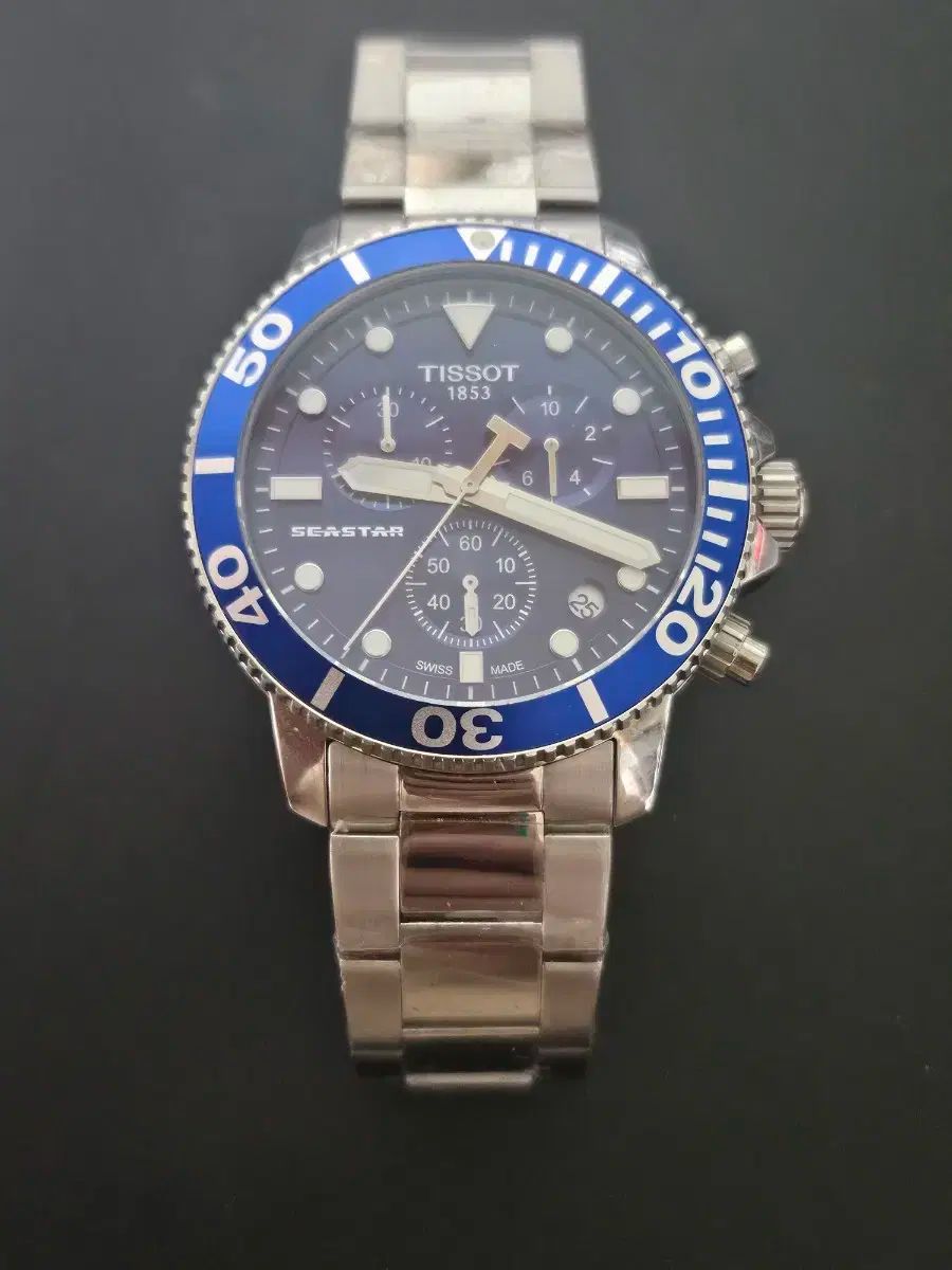 TISSOT ティソ シースター 時計 青文字盤 を販売しています