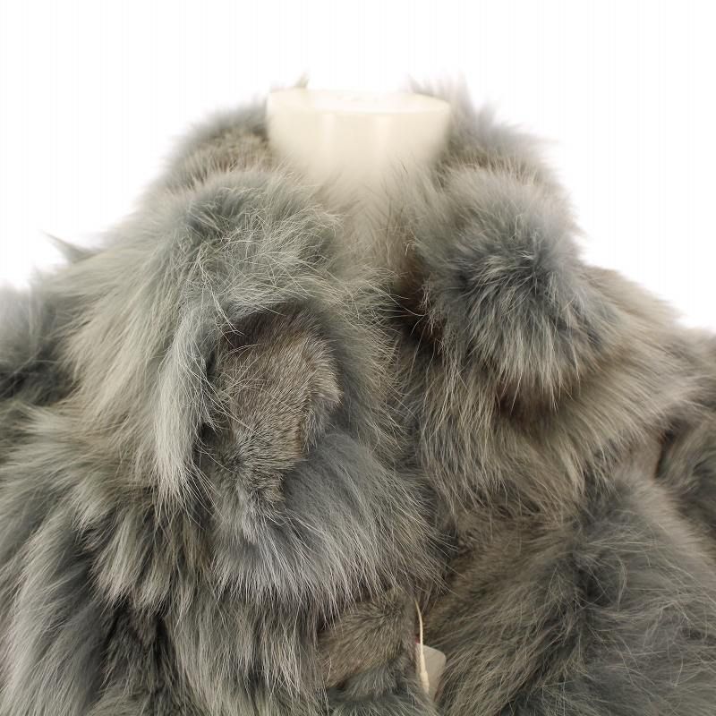 新品未使用 ヒステリックス 定価12万円フォックスファー ジャケット グレー ヒステリックス Hysterics フォックスファーコート 毛皮 アウター