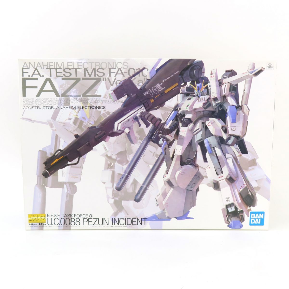 未組立 MG 1|100 機動戦士ガンダムセンチネル FAZZ Ver.Ka プラモデル 内袋未開封