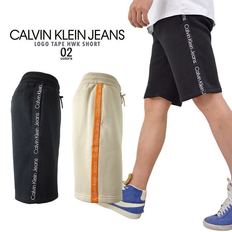 CALVIN KLEIN JEANS カルバンクライン スウェットショートパンツEUモデル 海外モデル 裏起毛 ハーフパンツ フリース 短パン【プレゼントに】