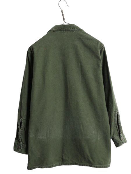70s 71年製 米軍実物 USMC コットン サテン ユーティリティ シャツ メンズ S 程/ 70年代 ヴィンテージ ミリタリー 海兵隊 OG107 シャツ袖 お得なクーポン配布中!】 70s 71年製 米軍実物 USMC コットン