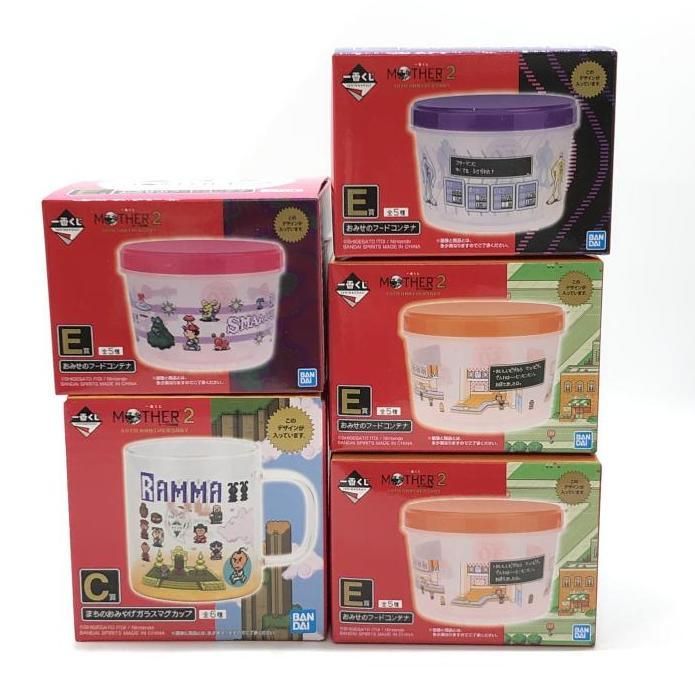 中古】5個セット）一番くじ MOTHER2 C賞まちのおみやげガラス