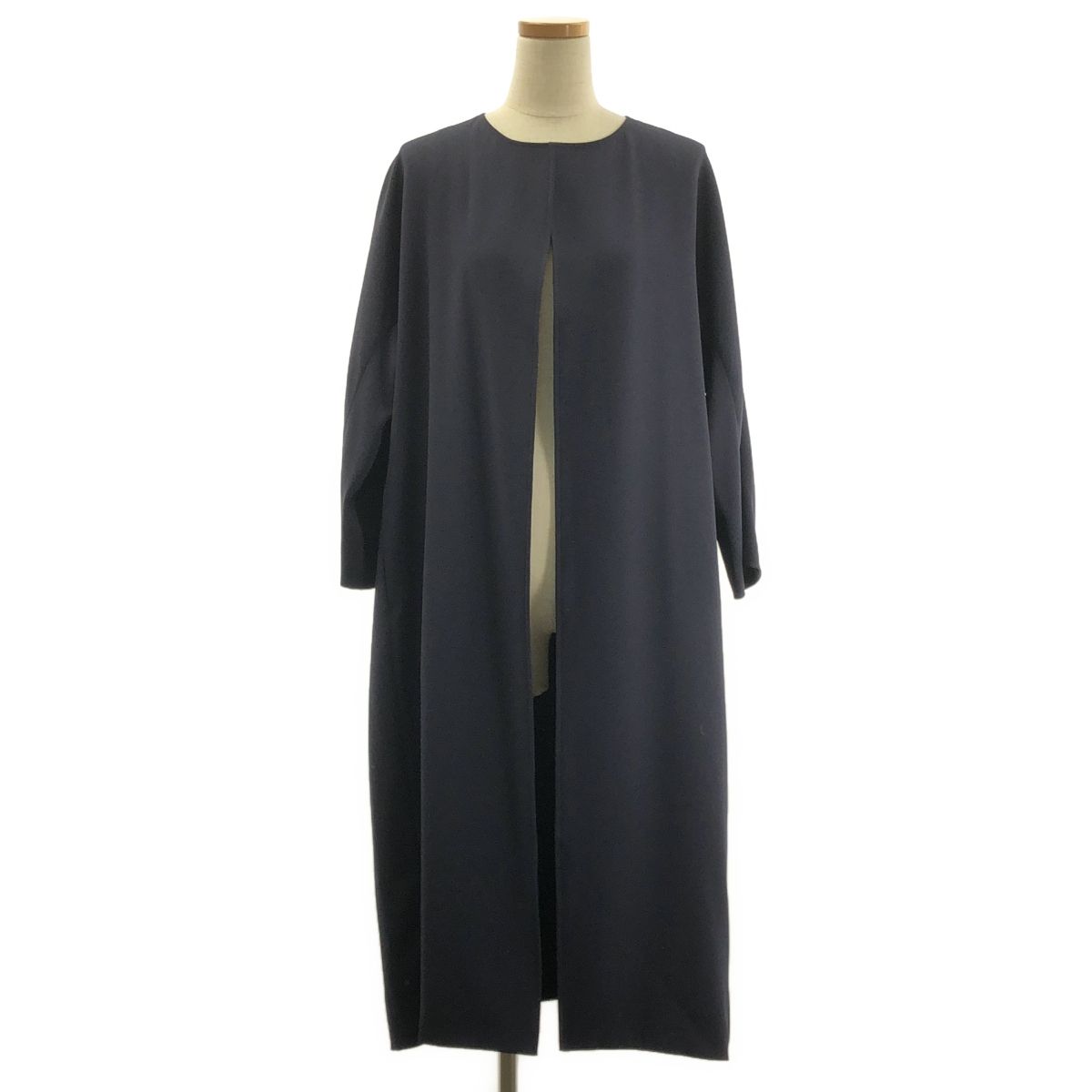 MUSE de Deuxieme Classe | ミューズドゥーズィーエムクラス | 2025SS | EDEN | ノーカラーコート | 総裏地 | F | ネイビー | レディース