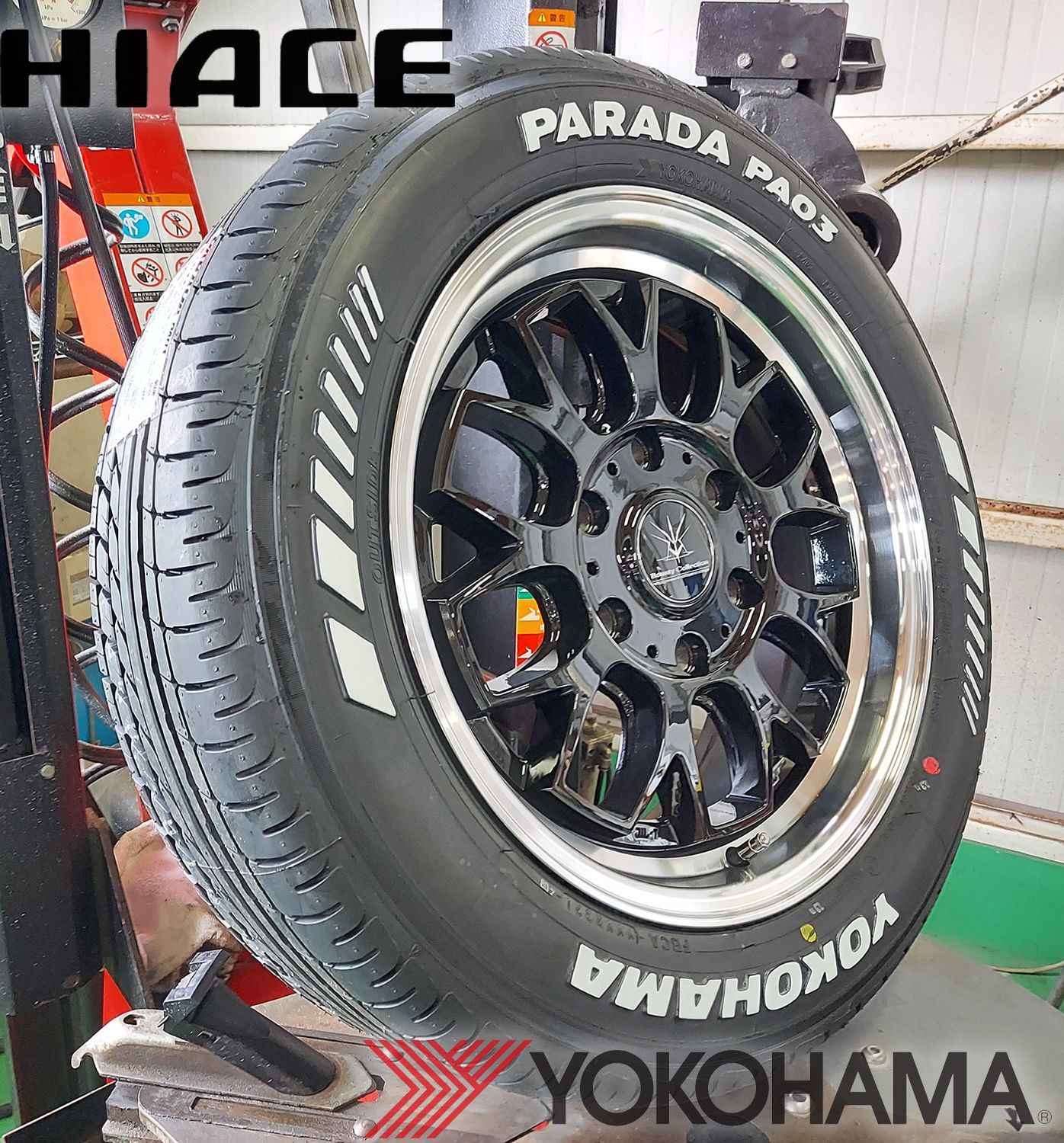 車検対応 200系ハイエース レジアスエース タイヤホイールセット 17インチ ヨコハマ パラダ 215/60R17 ホワイトレター - メルカリ