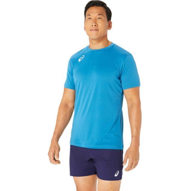 asics アシックス DRY SS T SHIRT リボーンブルー XL 2051A332 402 | スポーツ用品 スポーツ グッズ ツール アクセサリー 雑貨 小物 使いやすい バレーボール 衣類 メンズ 男性用 XL トップス ウエア 練習