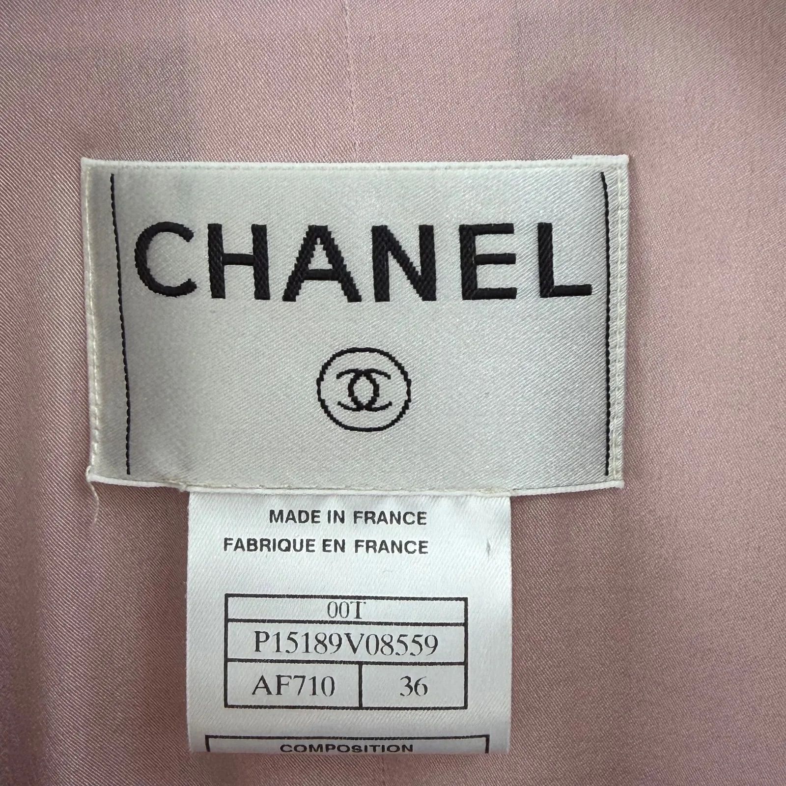 ピンク ツイードジャケットSサイズ相当