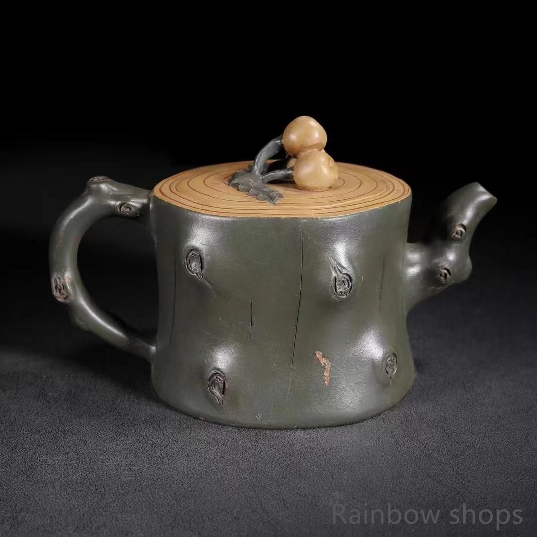 新品未使用】中国古美術・宜興原鉱段泥 枇杷壺・紫砂壺・底款:蒋蓉・朱