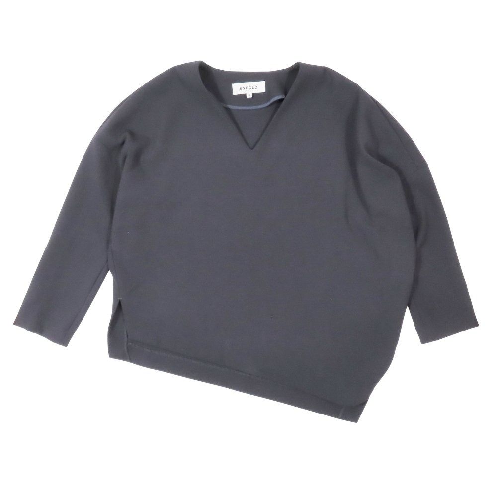 ENFÖLD レイヤード長袖トップス 38サイズ　M エンフォルド　春夏秋向け ENFOLDエンフォルドRANDOM SOLID PULLOVERブラックレディース