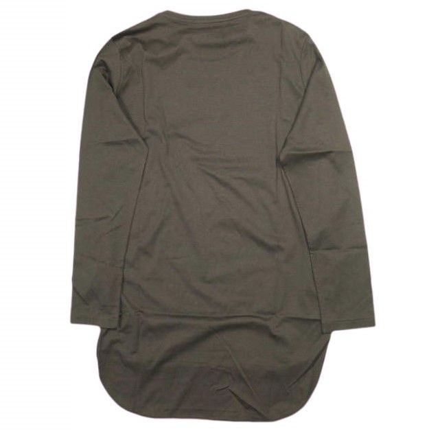 ATON エイトン 日本製 SUVIN 60|2 LONG SLEEVE ROUND-HEM T-SHIRT ラウンドヘムロングスリーブTシャツ KKAGIW0802 01 S BROWN 長袖 クルーネック トップス g23070