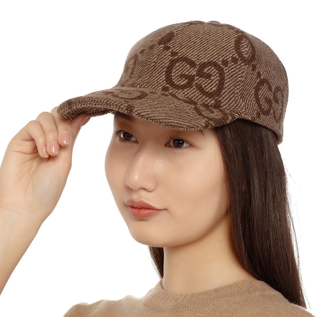 GUCCI グッチ キャンバス ベースボールキャップ 帽子 ベージュ60 xl GUCCI ベースボール キャップ
