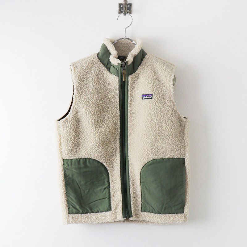 美品 パタゴニア Patagonia 65619 キッズ Retro-X Vest レトロXベスト XL/オリーブ アイボリー アウター フリース  ボア【2400013798976】 - メルカリ