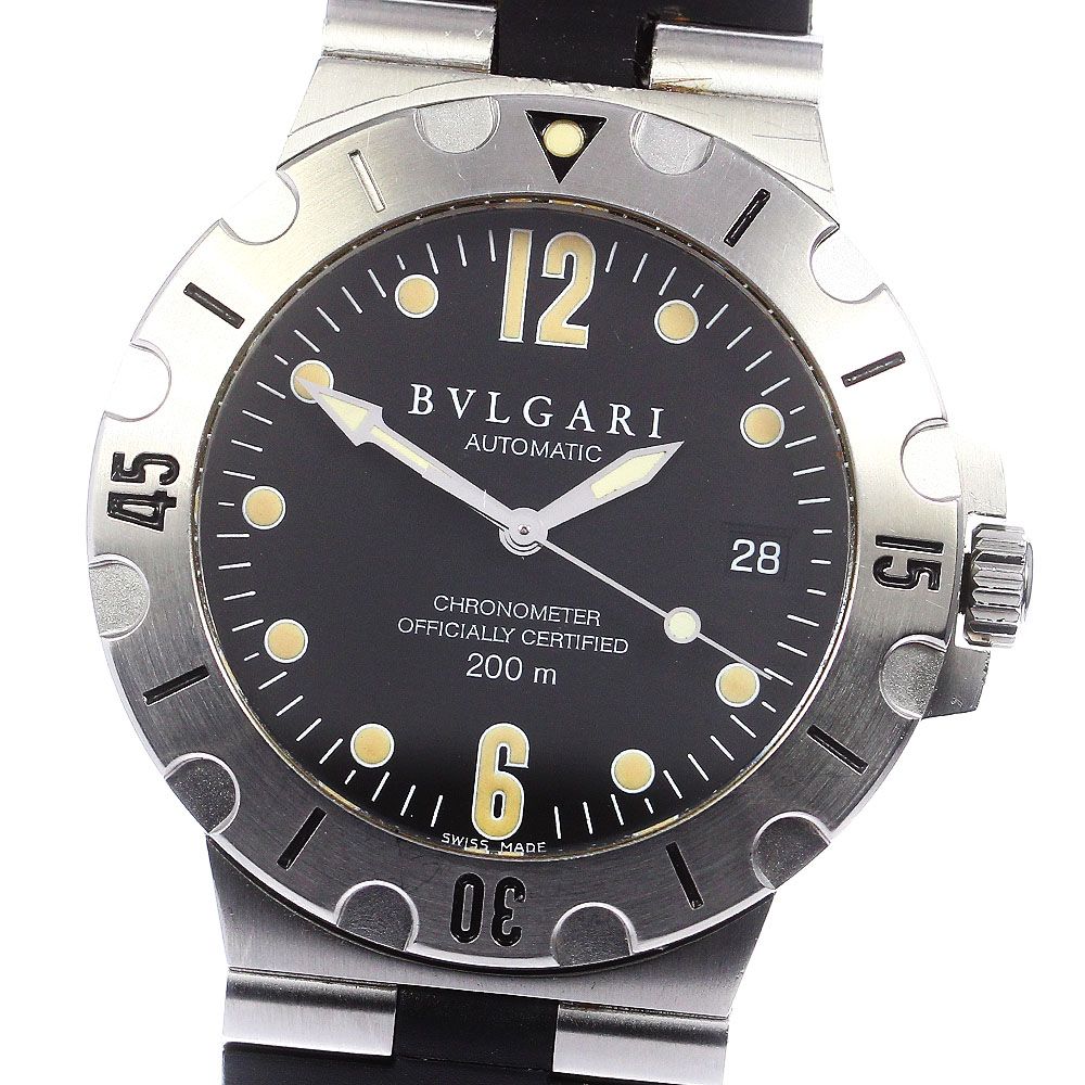 ブルガリ BVLGARI SD38S ディアゴノ スクーバ デイト 自動巻き メンズ _768426