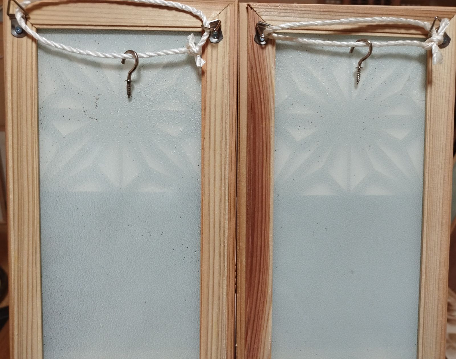 202 飾り組子麻の葉組子アクリル板入り3枚一組