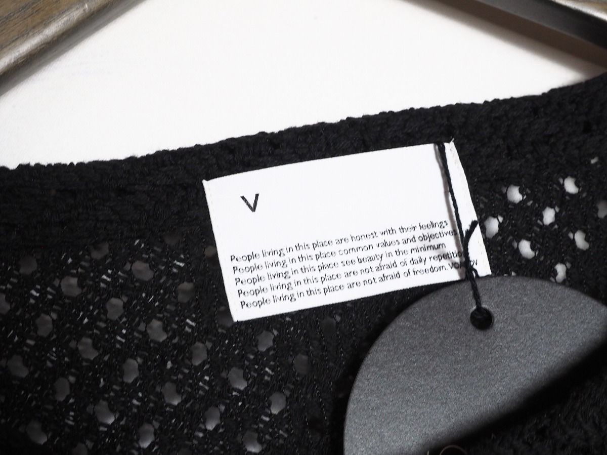 ヴォアーブ VOAAOV 25SS 半袖メッシュニット VOMT-N122 ブラック サイズ：2 極美品 25SS VOAAOV ヴォアーブ ラッセル メッシュ クルーネック