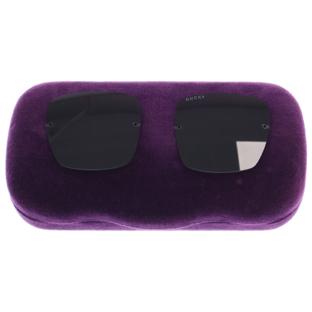 GUCCI GUCCI (グッチ) ハーフリム メタルフレーム ブラックレンズ