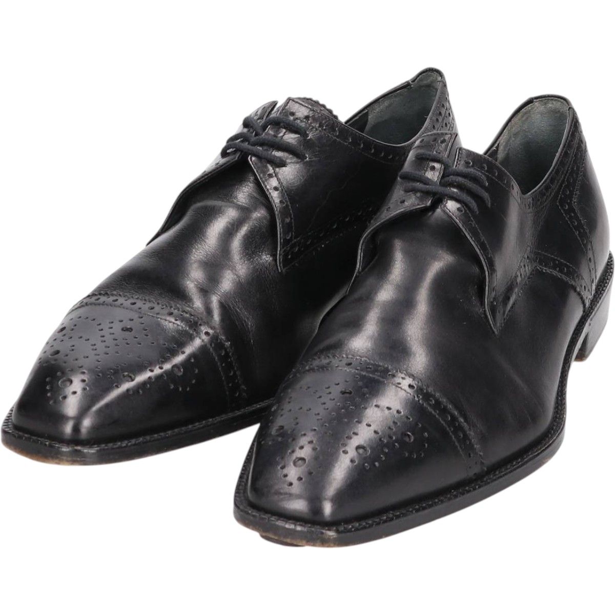 古着 ニーマンマーカス NEIMAN MARCUS ウイングチップシューズ イタリア製 9 1|2 M メンズ27.5cm相当|saa013961