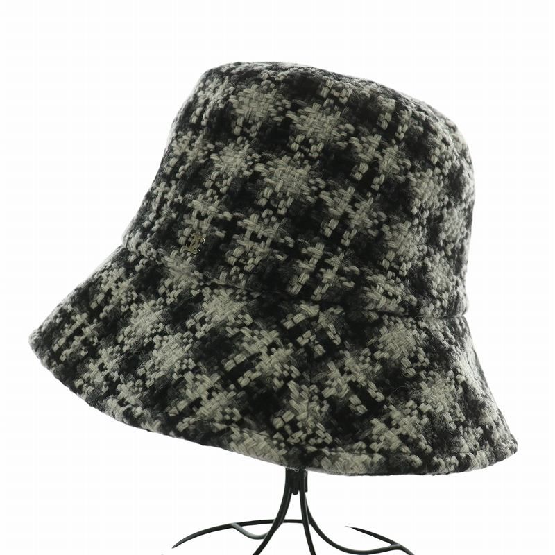 CHANEL シャネル 帽子 バケットハット ブラック Mサイズ