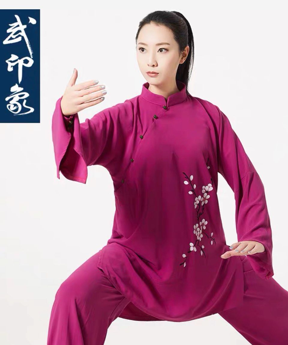 太極拳服 赤紫 レディース 上下 - メルカリ
